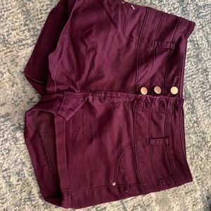 Burgundy shorts